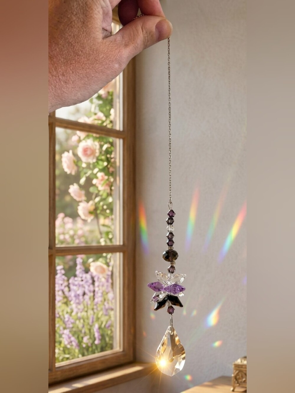 Amethyst Crystal Suncatcher